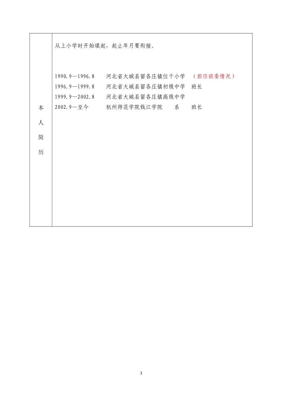 入党积极分子培养考察登记簿(范例)_第3页
