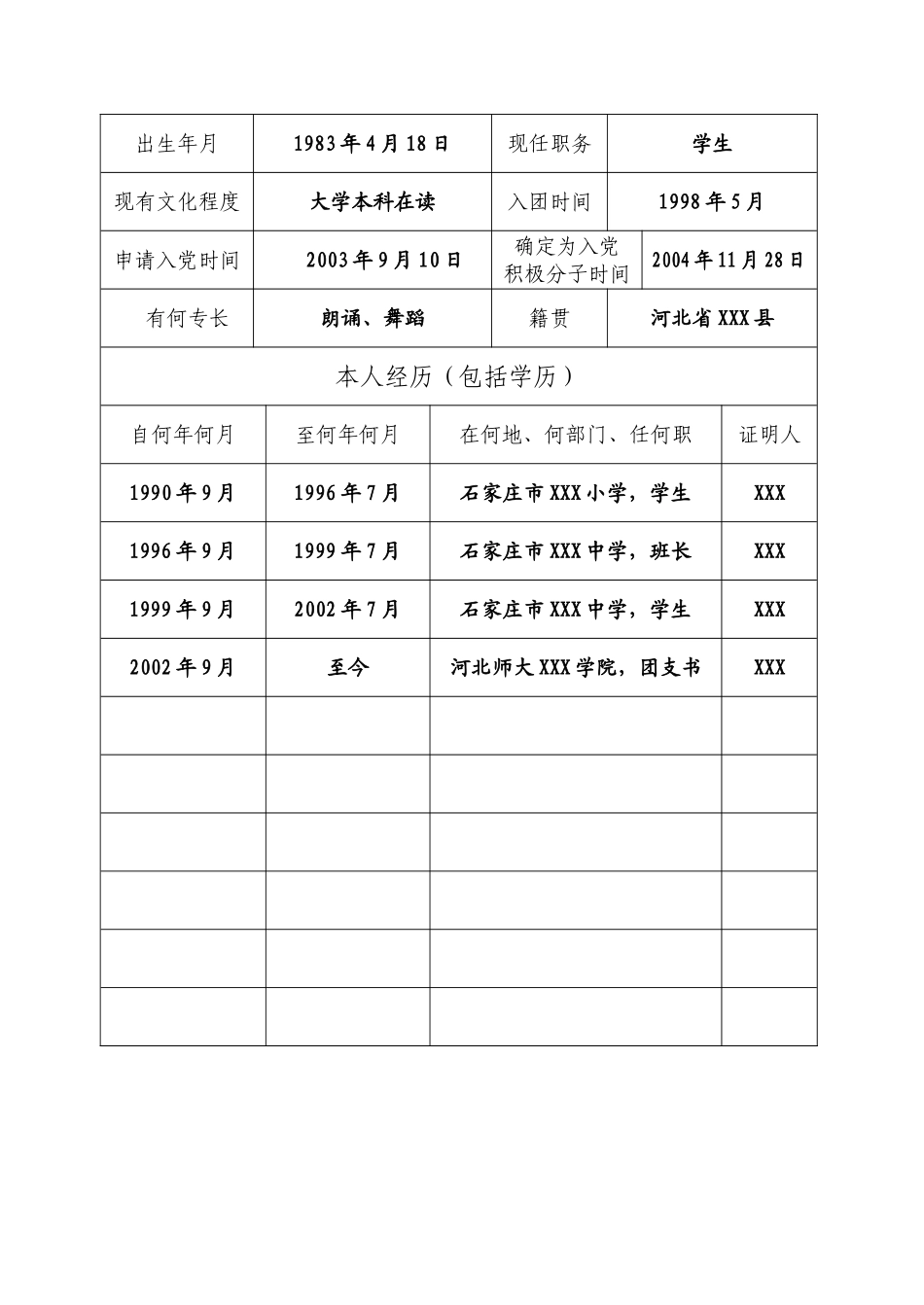 入党积极分子培养考察登记填写要求_第3页