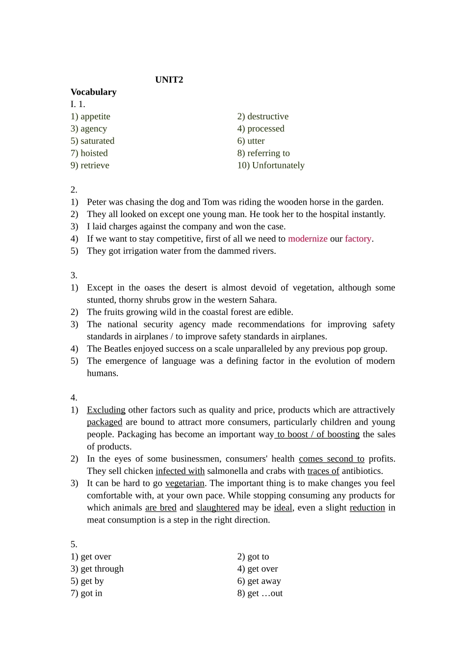 全新版大学英语综合教程5(第二版)unit1-8课后解答_第2页