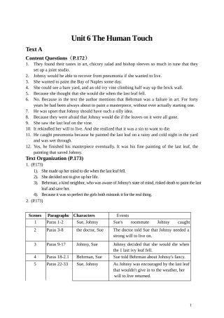 全新版大学英语综合教程第二版第三册课后习题答案-第六单元