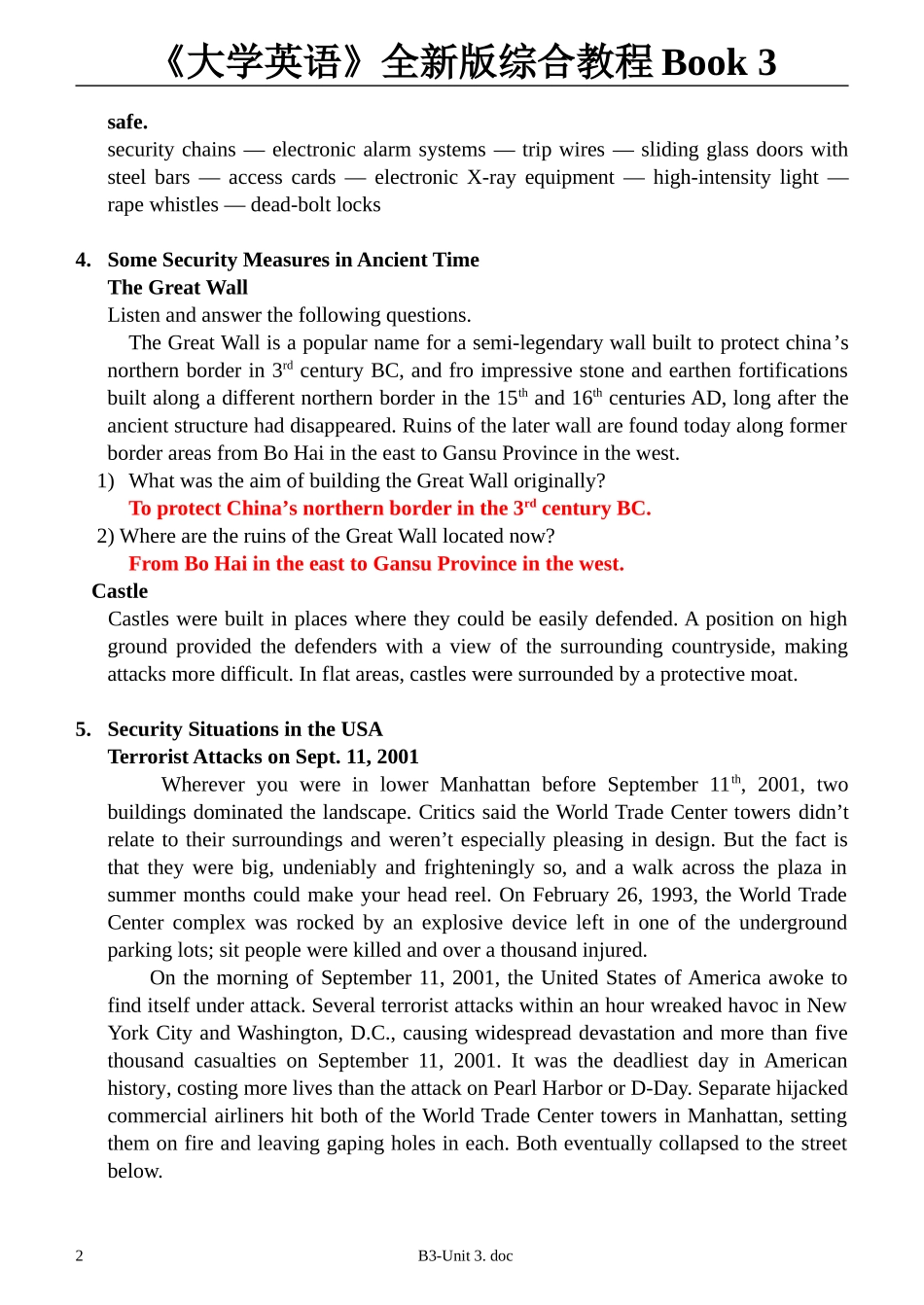 全新版综合教程-B3U3_第2页