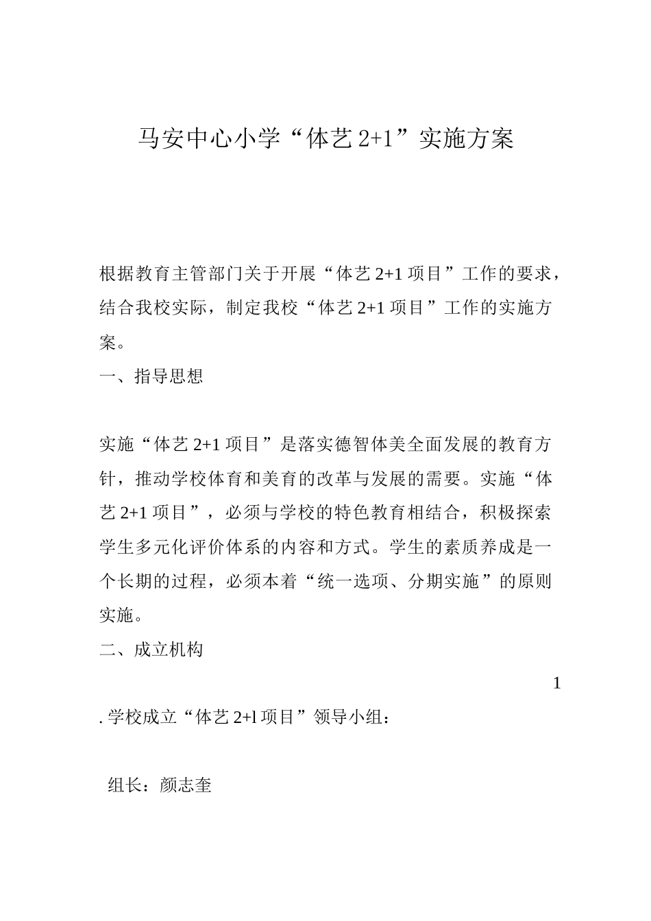 体艺2+1方案_第2页