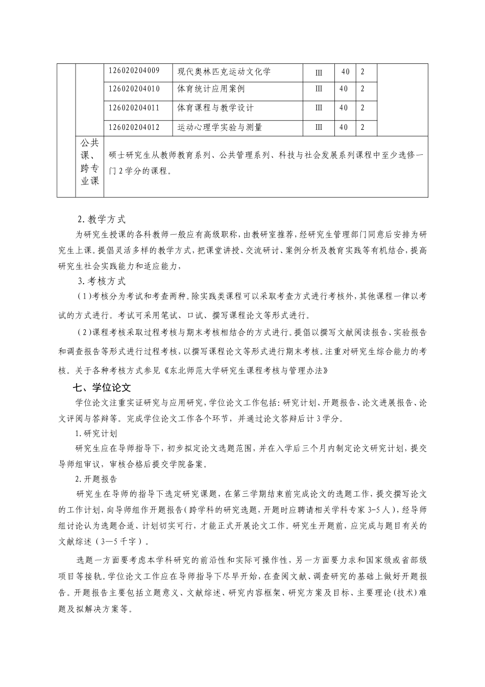 体育人文社会学专业硕士研究生培养方案_第3页