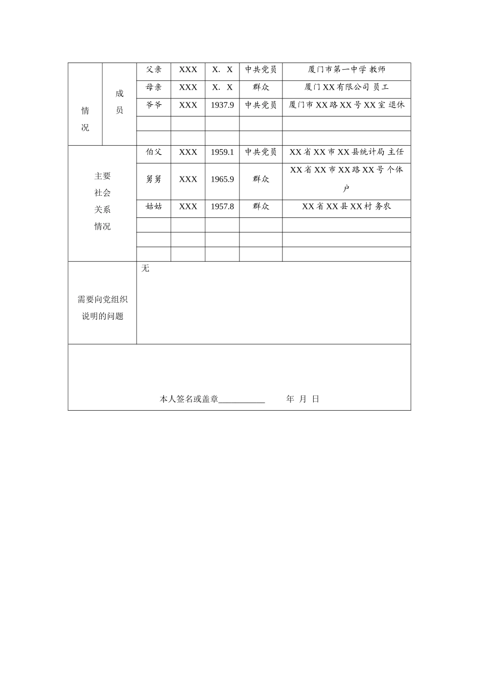 入党志愿书模板002_第3页