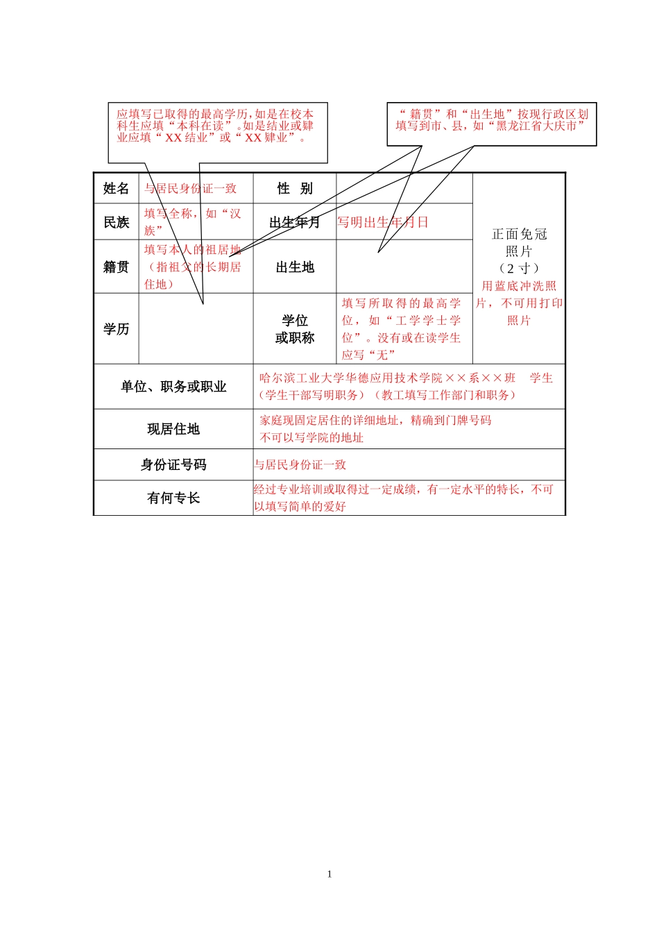 入党志愿书模版_第2页
