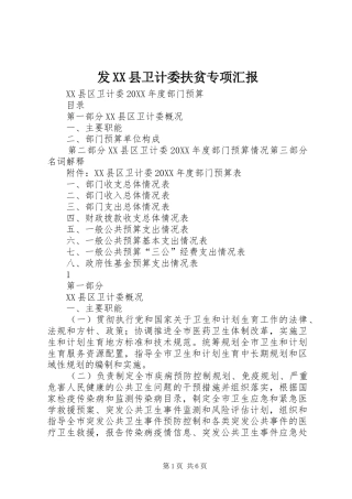 发县卫计委扶贫专项汇报