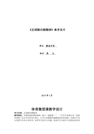 体育微型课设计