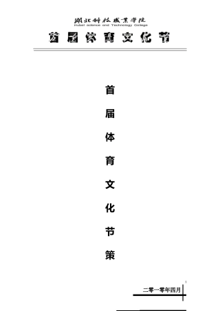 体育文化节策划书