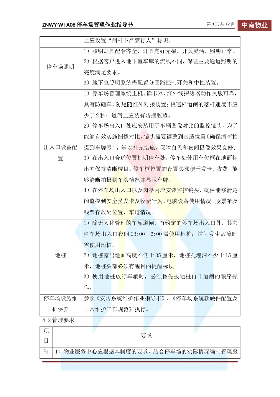 停车场管理作业指导书_第3页
