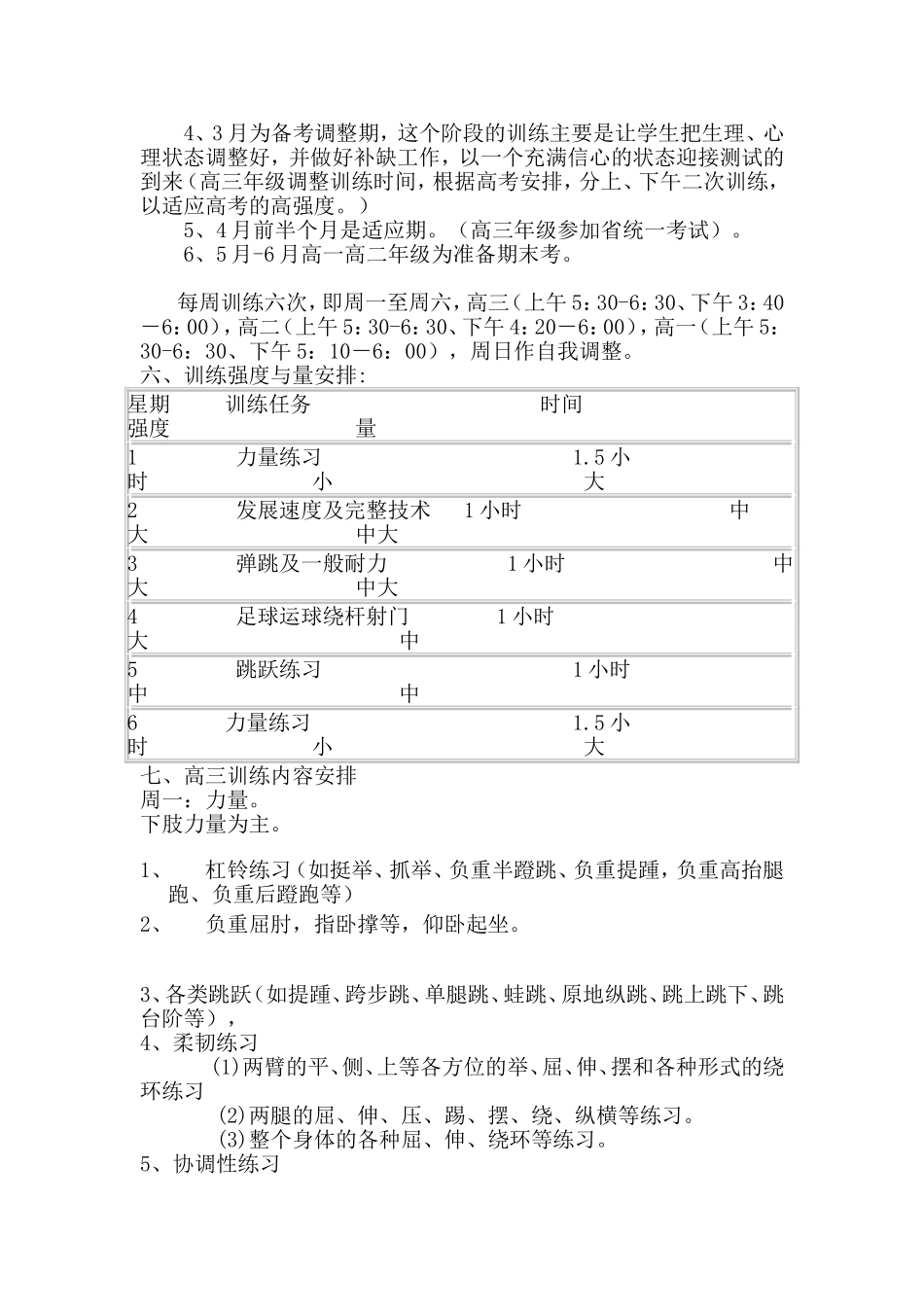 体育高考训练计划(同名5437)_第2页