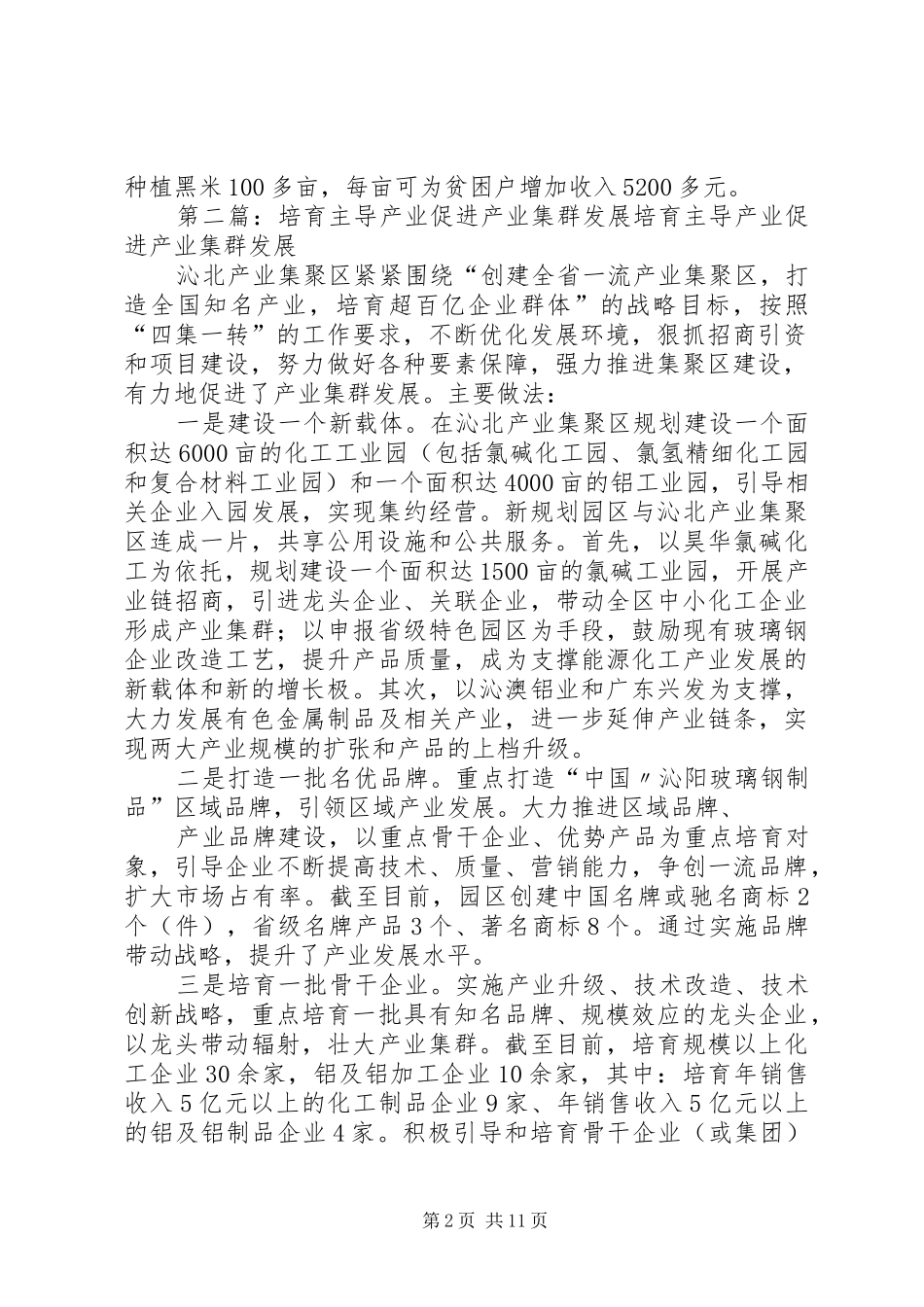 发展主导产业实施产业帮扶优秀范文五篇_第2页