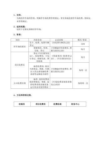 停车场收费管理办法1