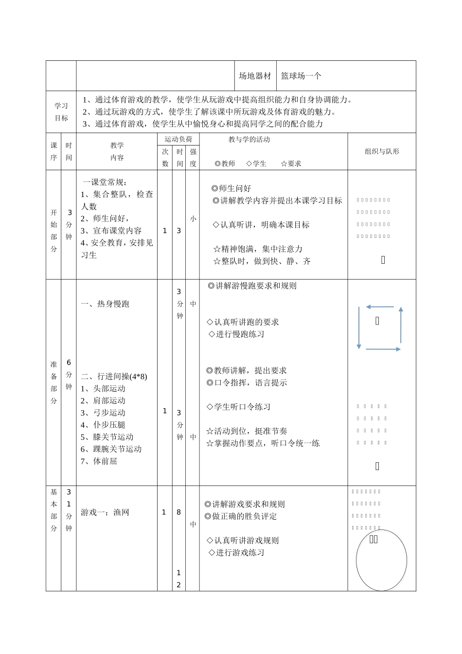 体育游戏课教案_第2页