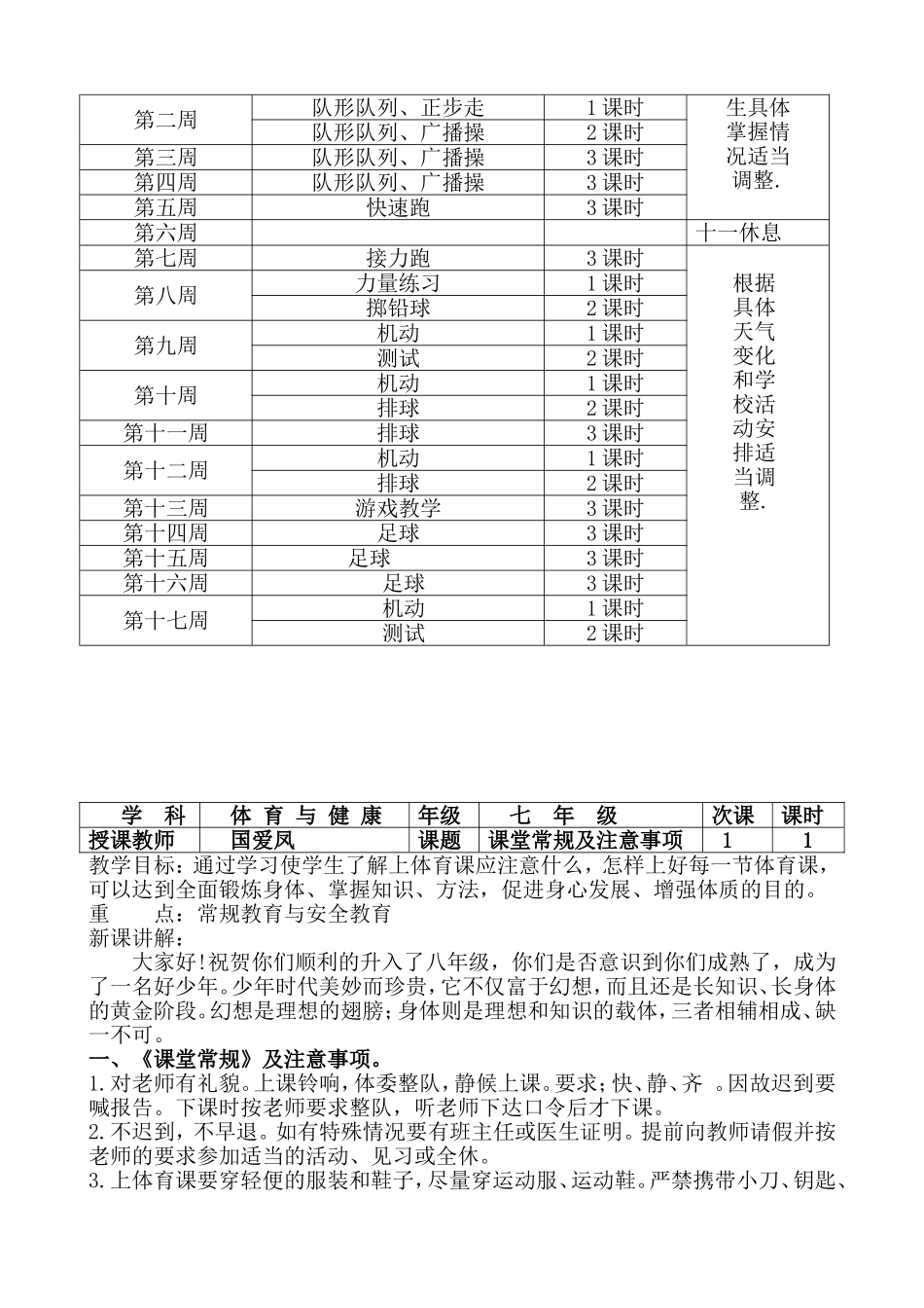 体育与健康教学计划(同名18110)_第3页