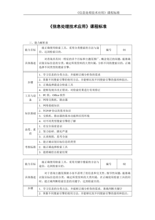 信息处理技术应用课程标准2