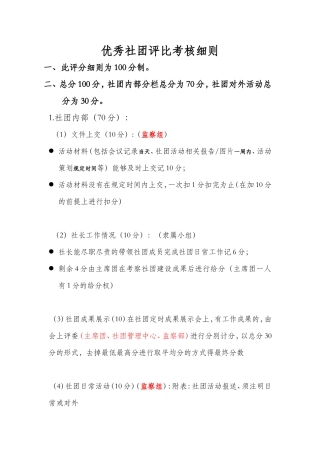 优秀社团评分细则