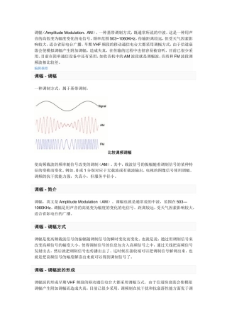 信号调幅原理与方法