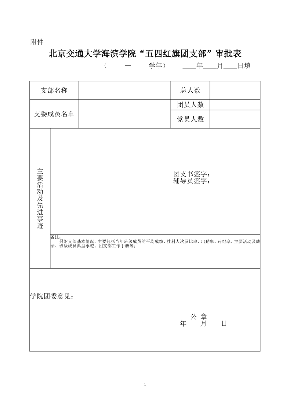 优秀团干部审批表_第1页