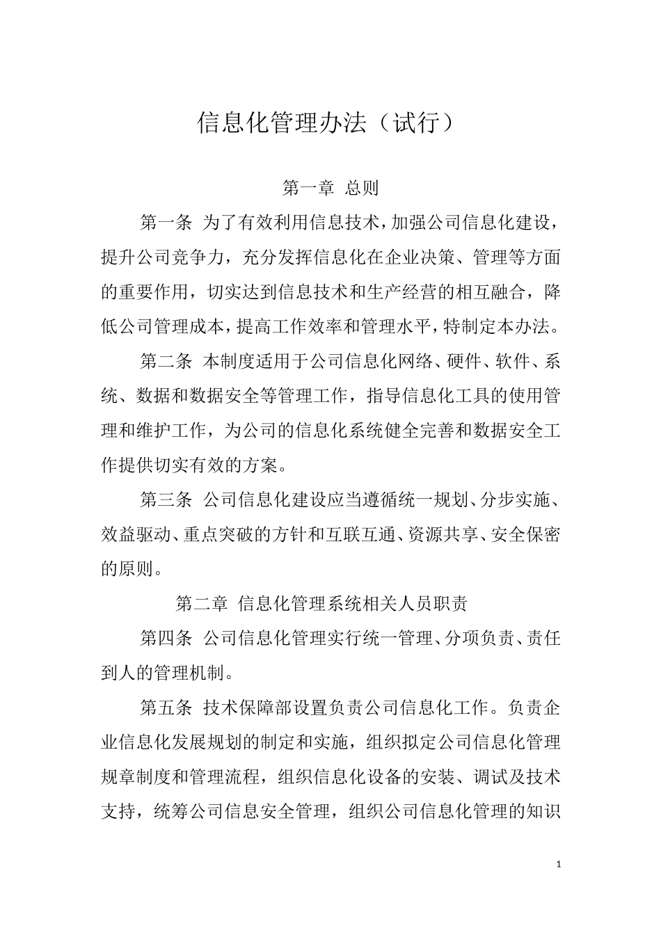 信息化管理办法(试行)_第1页