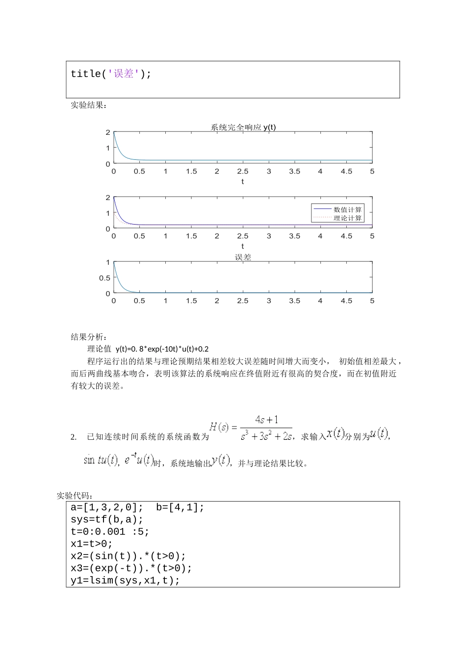 信号与系统实验实验报告_第3页