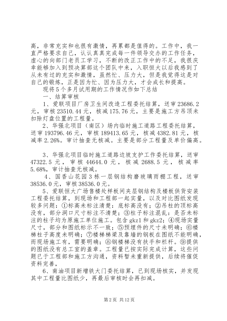 公司预决算部个人工作总结政府预决算工作总结_第2页