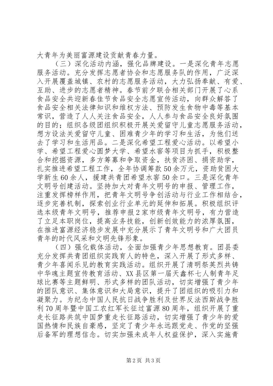 共青团县委年度工作情况报告_第2页