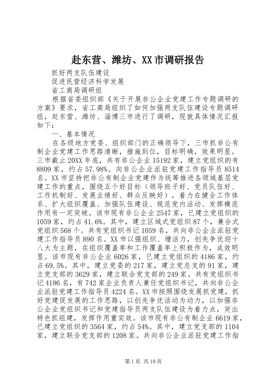 赴东营潍坊市调研报告_第1页