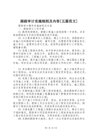 跟踪审计实施细则及内容五篇范文