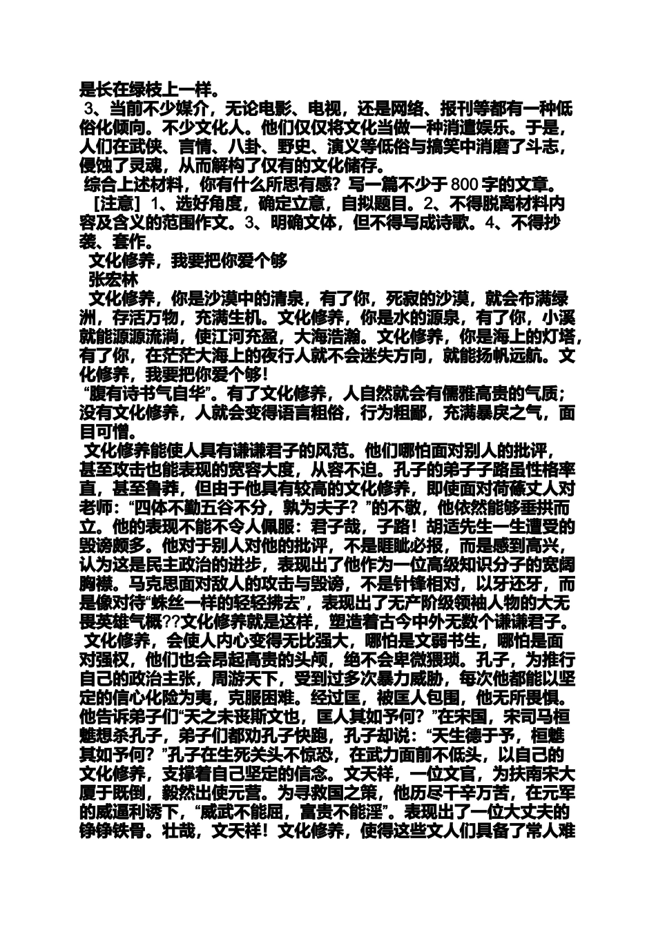 修养作文之文化修养的重要性8OO字作文_第3页