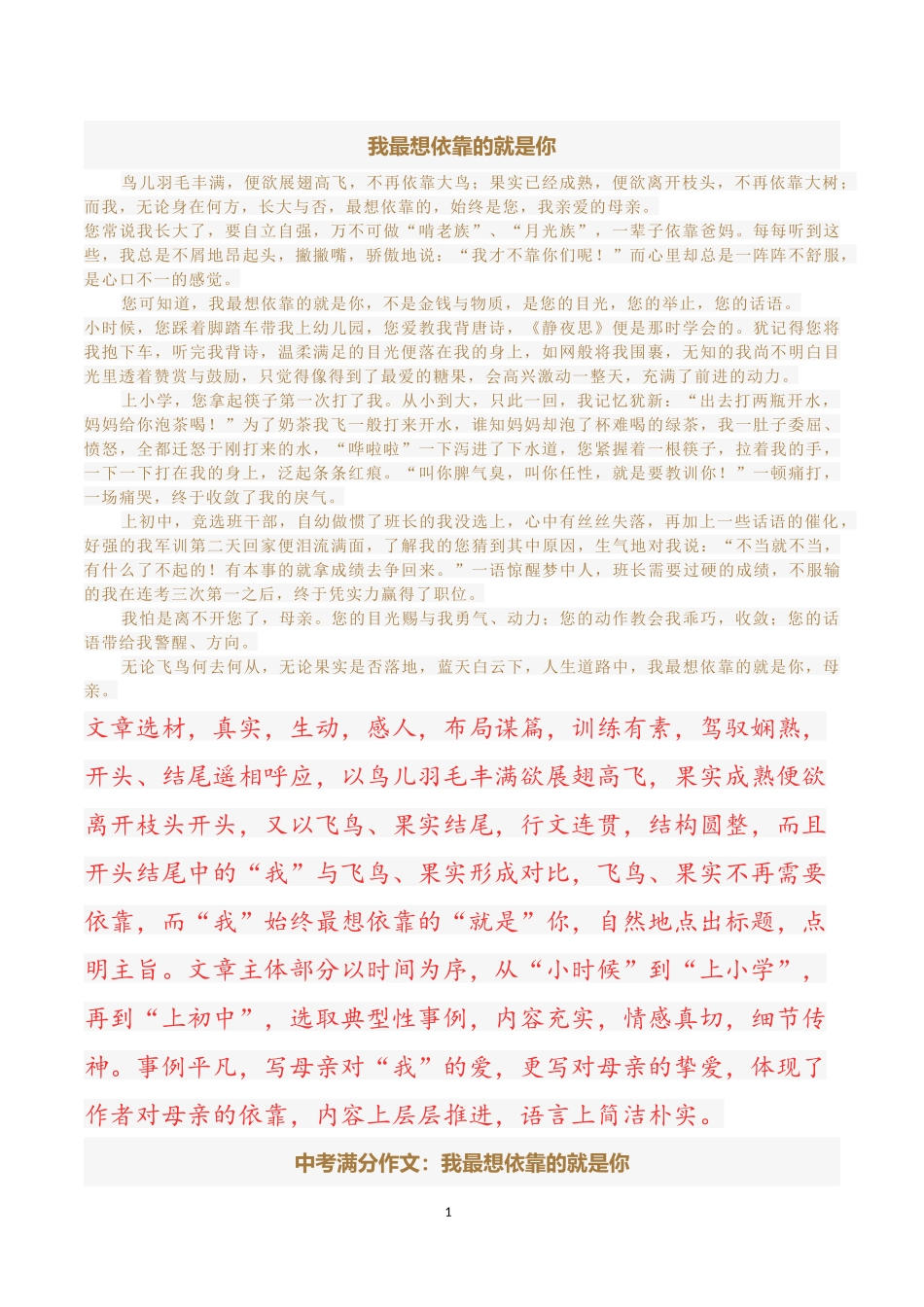 优秀中考作文写人篇_第2页