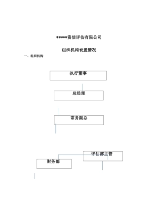 信用服务机构、资信评级公司组织机构设置及主要人员构成说明