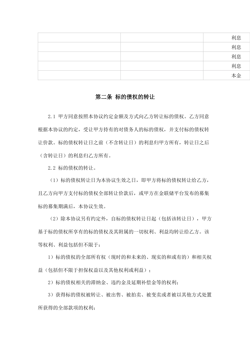 债权转让及回购协议(金联储)_第3页