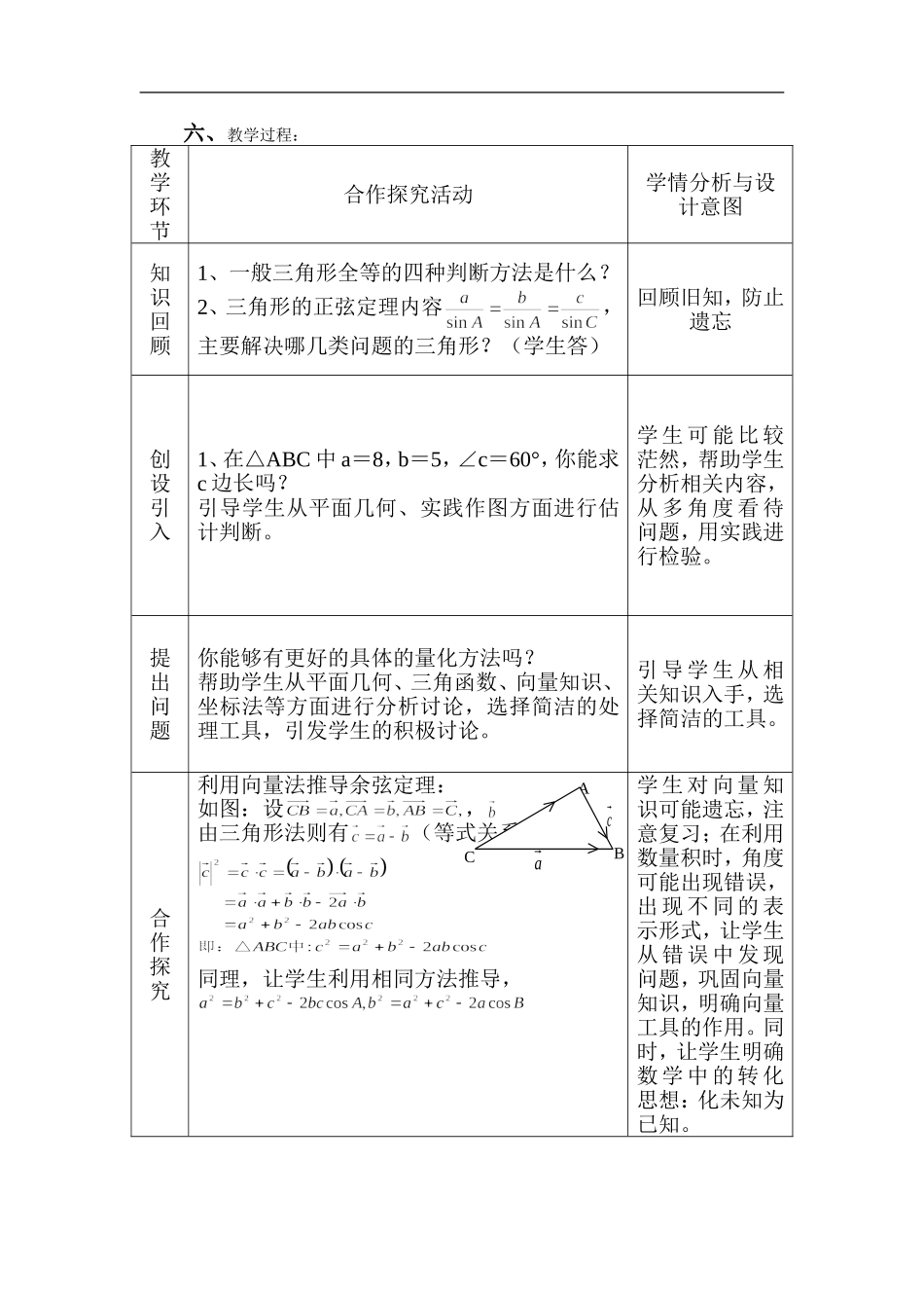 余弦定理----优质课_第2页
