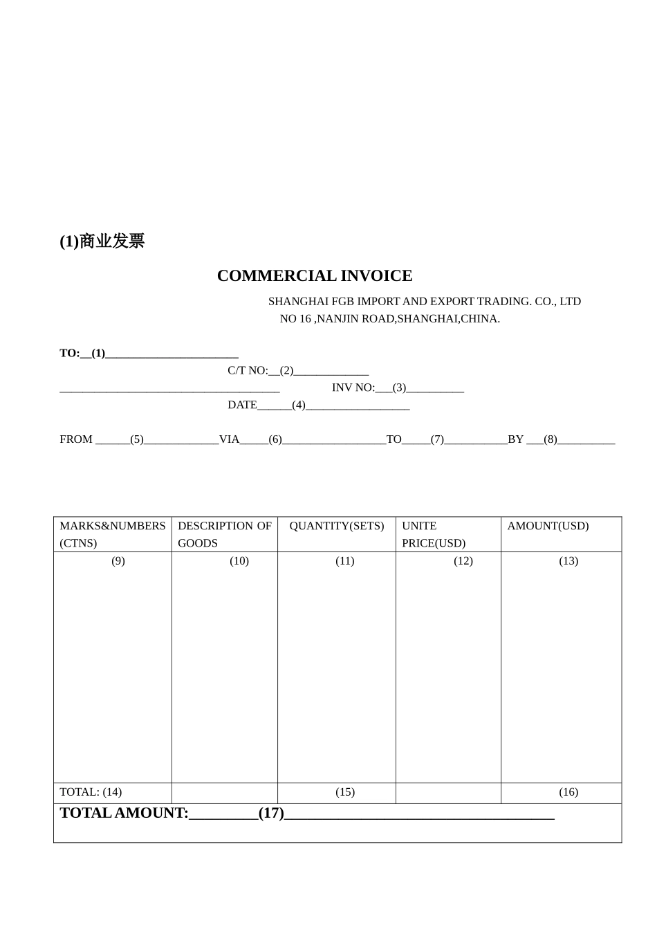 信用证单据02套_第3页