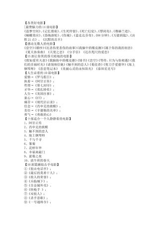 值得一看的电影-列表