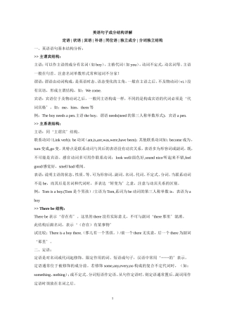值得一看的--英语主谓宾句型