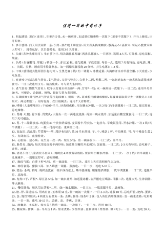 值得一用的中药方子