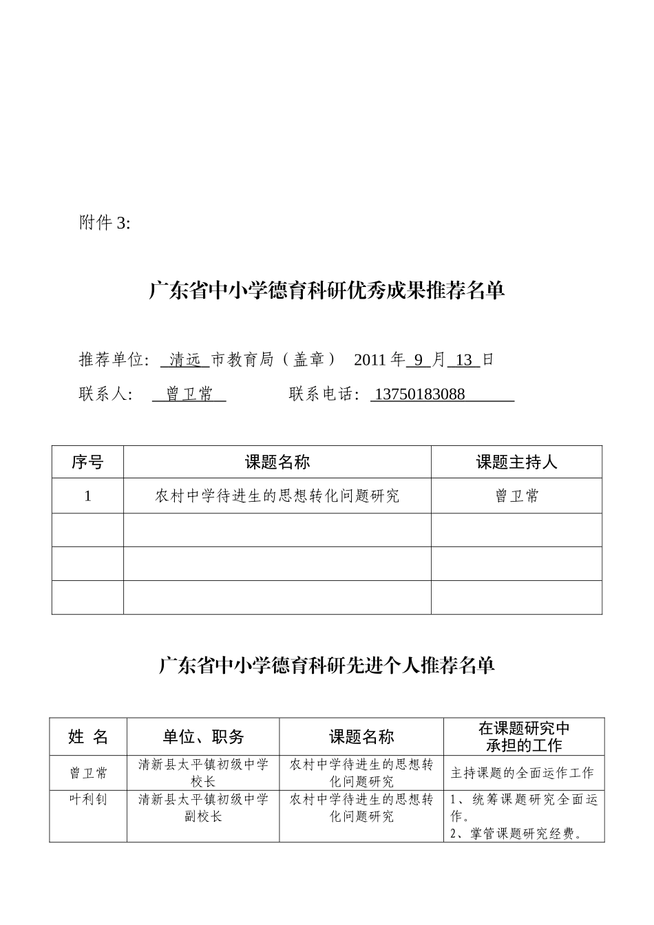 优秀课题推荐表_第2页