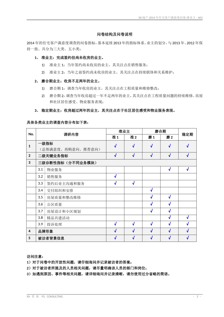 住宅客户满意度问卷-准业主_第3页