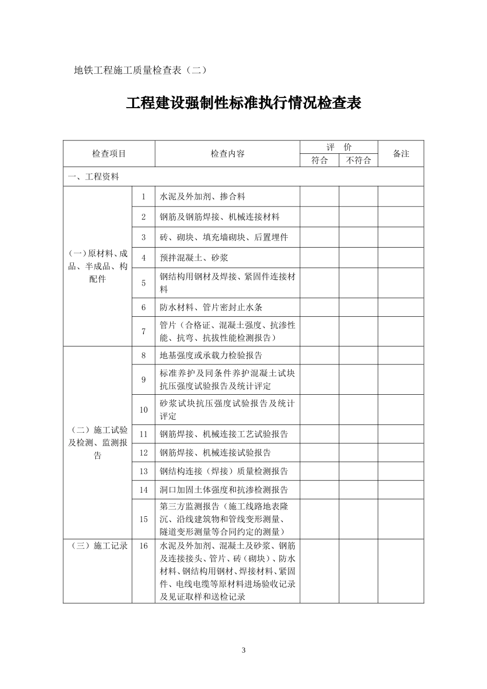 住建厅地铁施工质量检查表_第3页