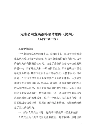 元态公司发展战略