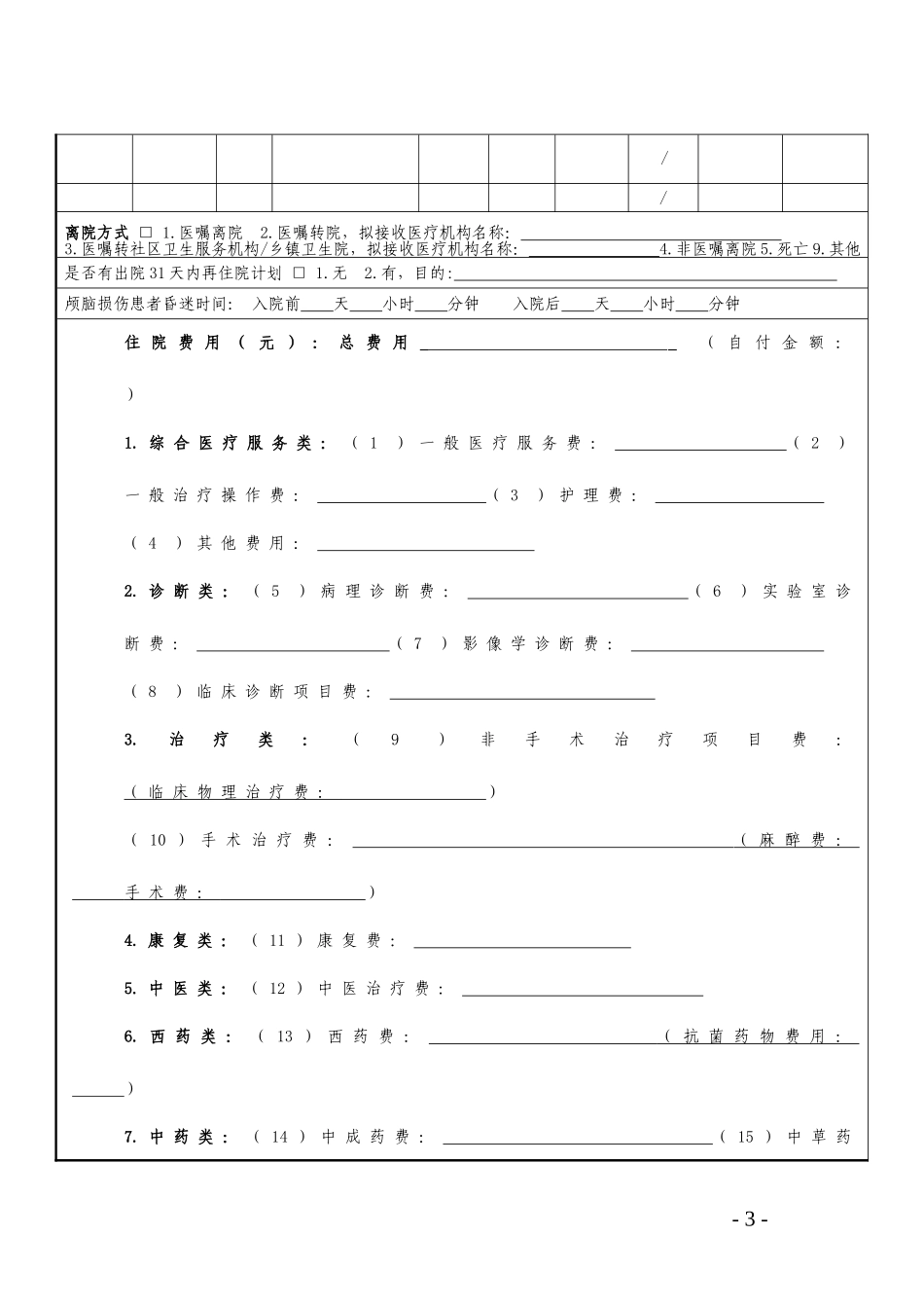 住院病案首页_第3页