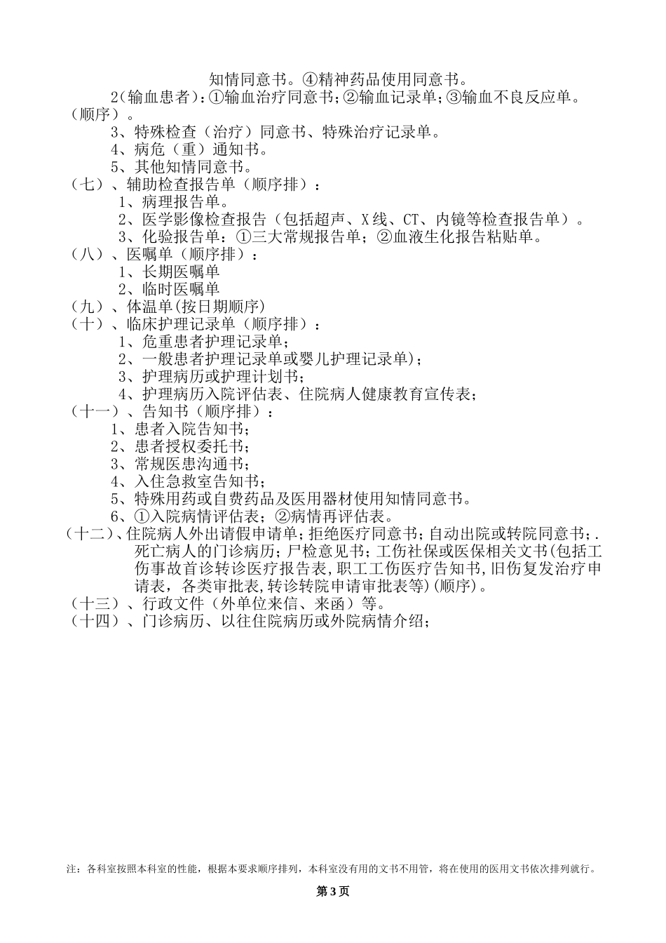 住院病历及出院病案归档存放顺序_第3页