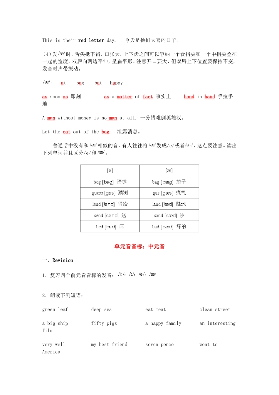 元音音标练习_第3页
