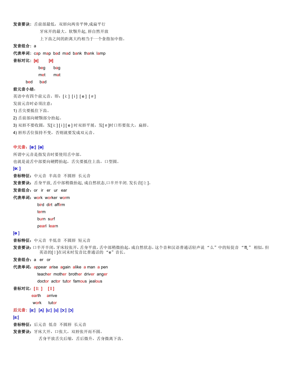元音字母及字母组合读音_第2页