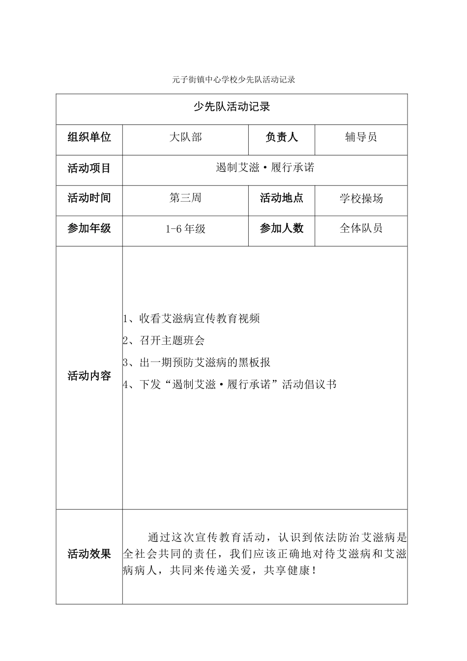 元子街镇街中心学校少队记录-(1)_第2页