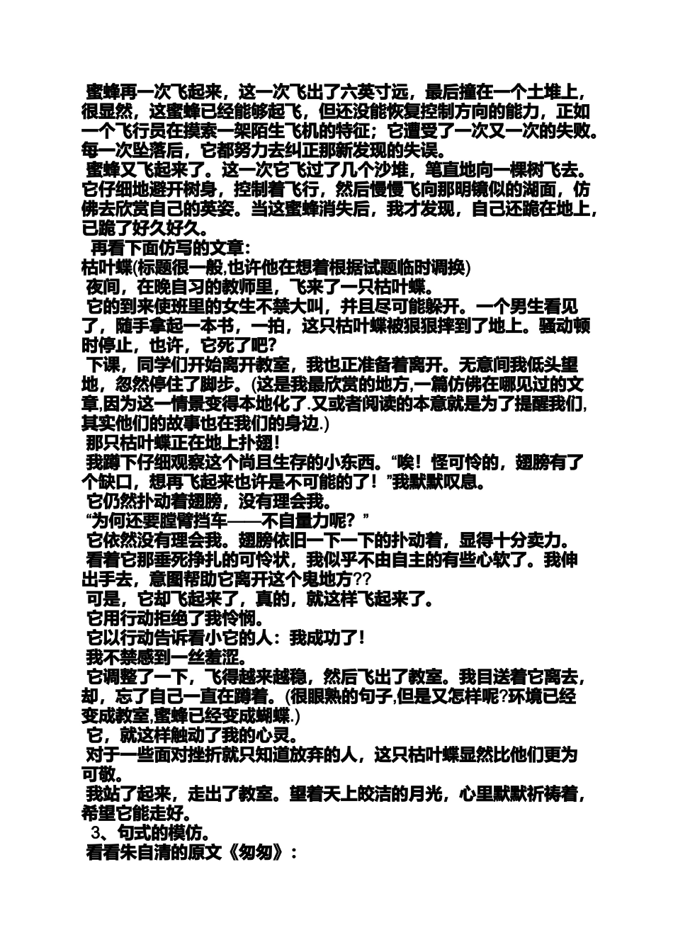 作文范文之模仿老王写作文_第2页