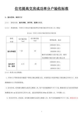 住宅分户验收标准