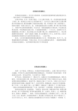 作文-在成长的道路上---10篇
