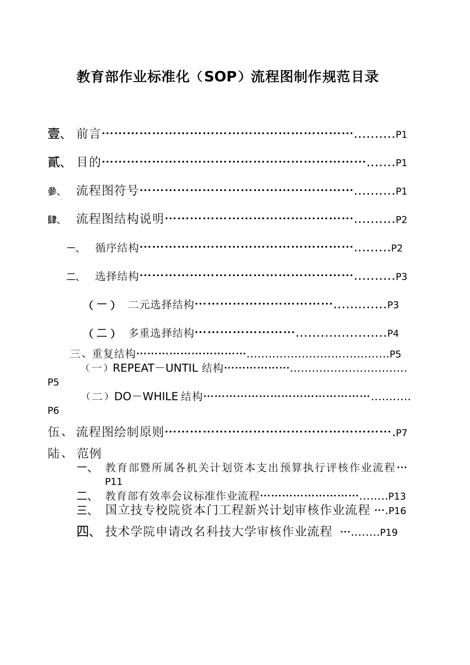 作业标准化(SOP)流程图制作规范_第1页